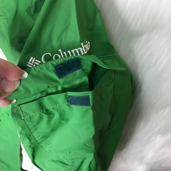 COLUMBIA | Omni-Tech Waterproof Rain Jacket Green & White Women’s Size XS - Picture 2 of 8
